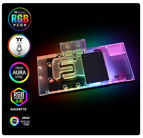 / 16.8 Million Colors LED/LCS/GPU Refroidisseur ASUS ROG Thermaltake Pacific V-RTX 2080 Plus 